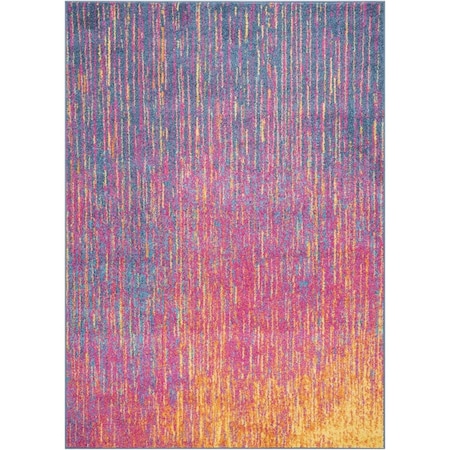Palacedesigns 4 x 6 ft. Rainbow Abstract Striations Area Rug PA3670062